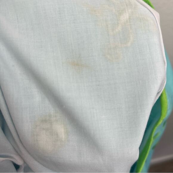 Vintage Lily Pulitzer | Blue Green Novelty Print Monkey Beach Embroidered Skirt - Picture 10 of 10